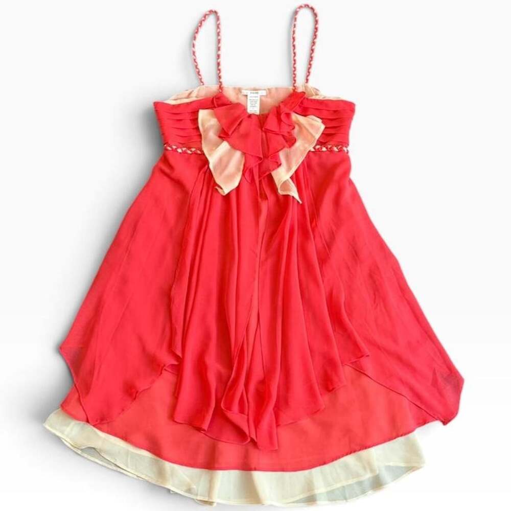 Esley Coral Ruffle Fairycore Dress